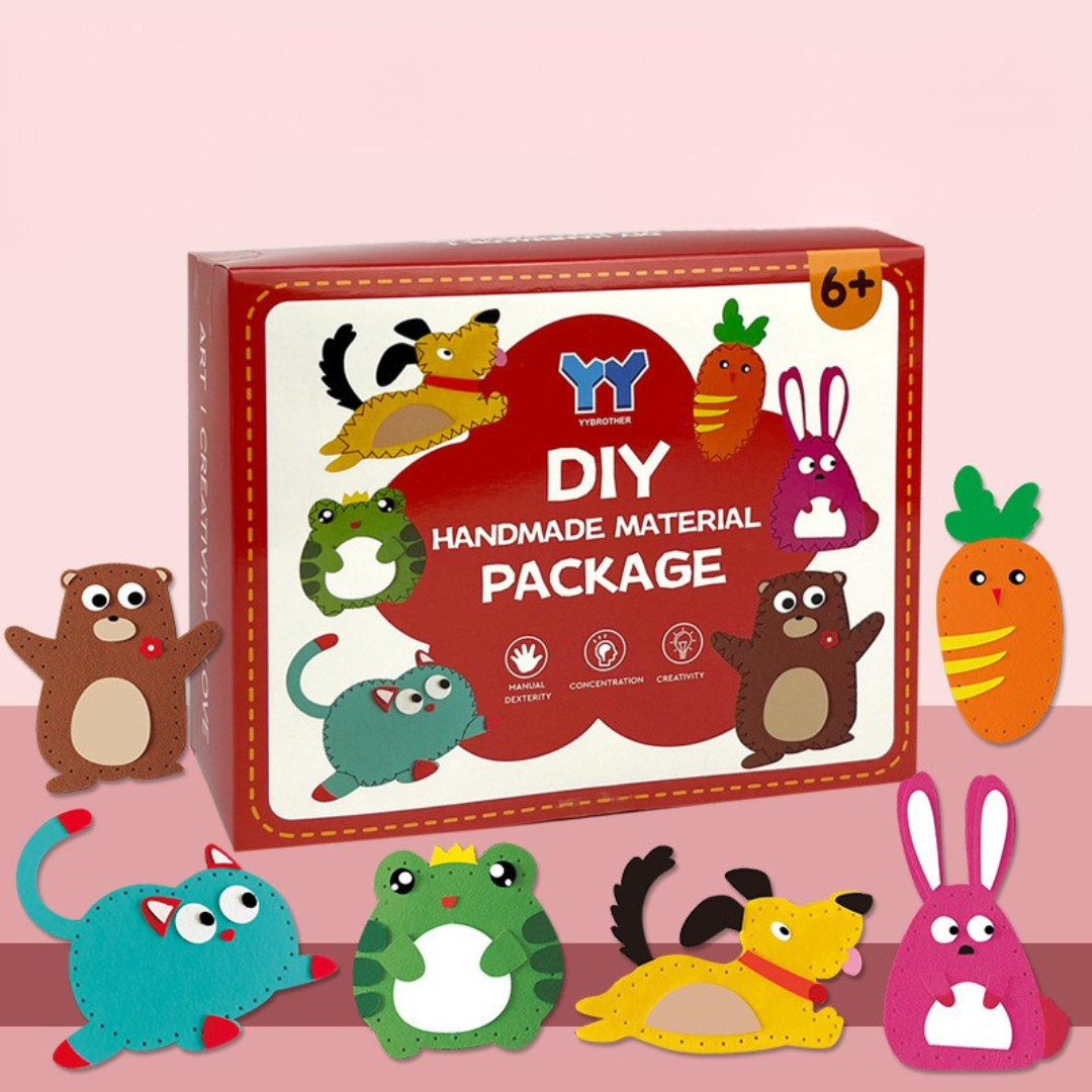 Kids Sewing Kit with Felt Animals for Ages 6-12 – Screen-Free Craft Set