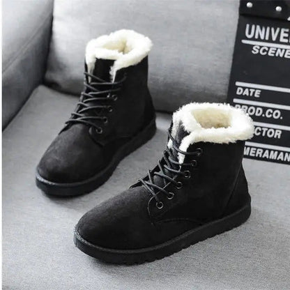 Classic Lace-Up Boots with Non-Slip Sole Women