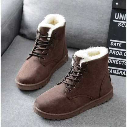Classic Lace-Up Boots with Non-Slip Sole Women