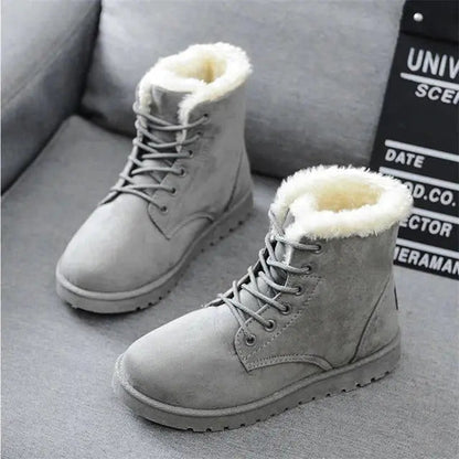 Classic Lace-Up Boots with Non-Slip Sole Women