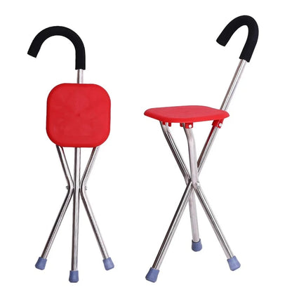 Walking Stick with Seat | Foldable Design | 120 kg Load Capacity | Non-Slip Base | Radianta