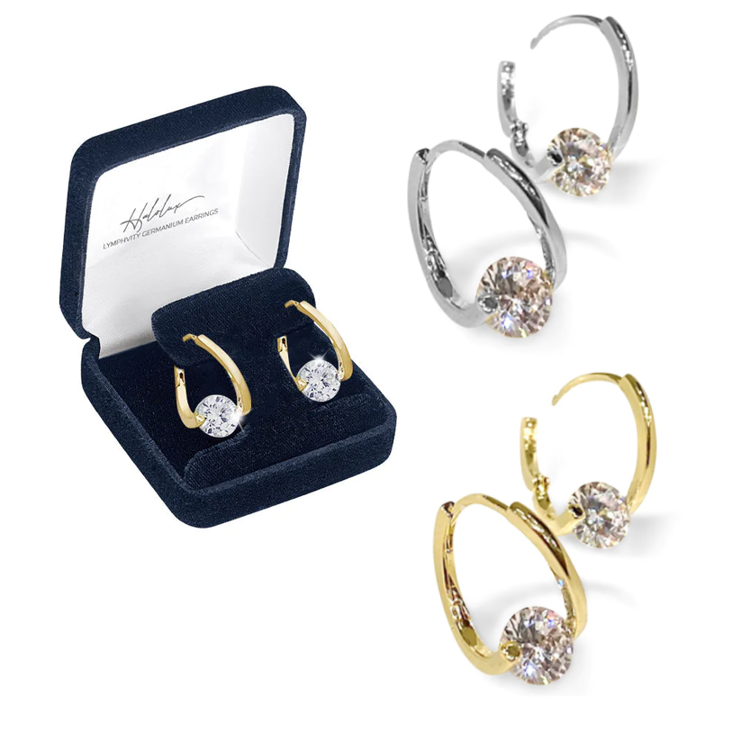 Magnetic Hoop Earrings with Stone Detail – Hypoallergenic Gold