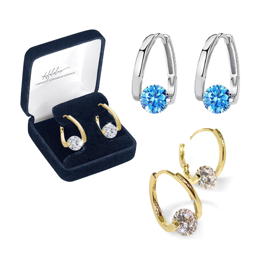 Magnetic Hoop Earrings with Stone Detail – Hypoallergenic Gold