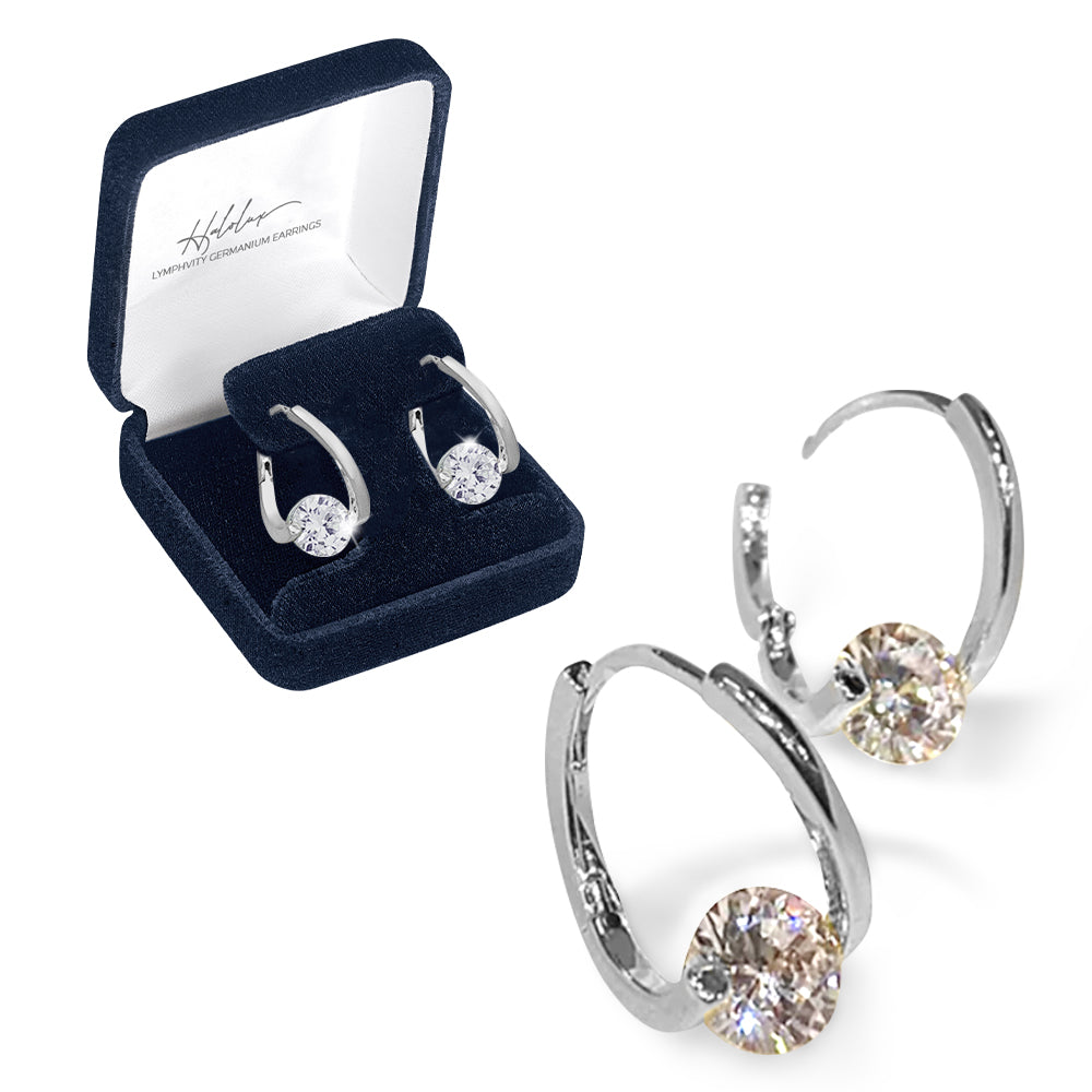 Magnetic Hoop Earrings with Stone Detail – Hypoallergenic Gold