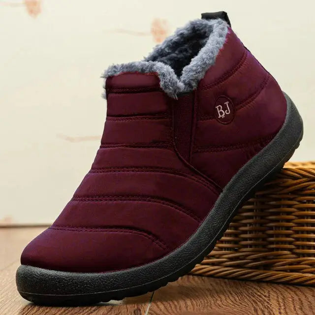Classic Warm Slip-On Boots with Short Shaft Women