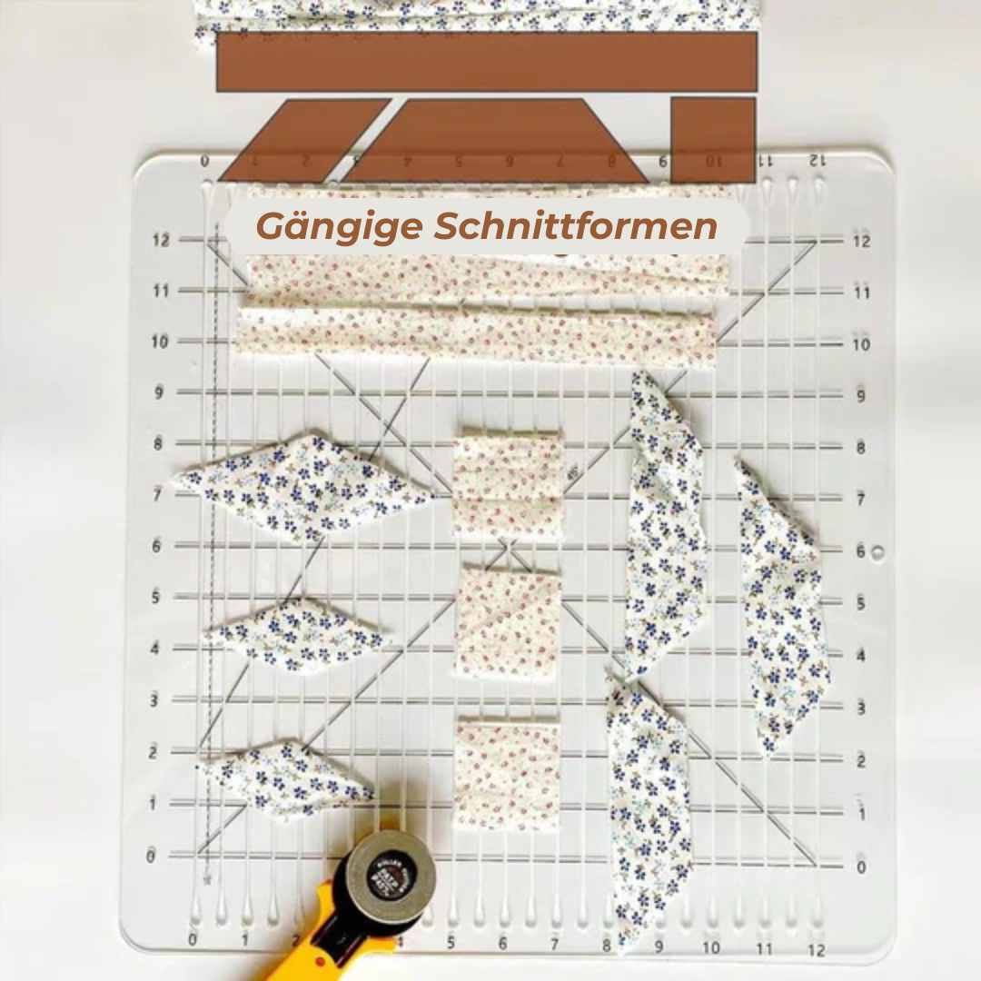 Fabric Cutting Guide Ruler with Non-Slip Grip for Quilting & Sewing