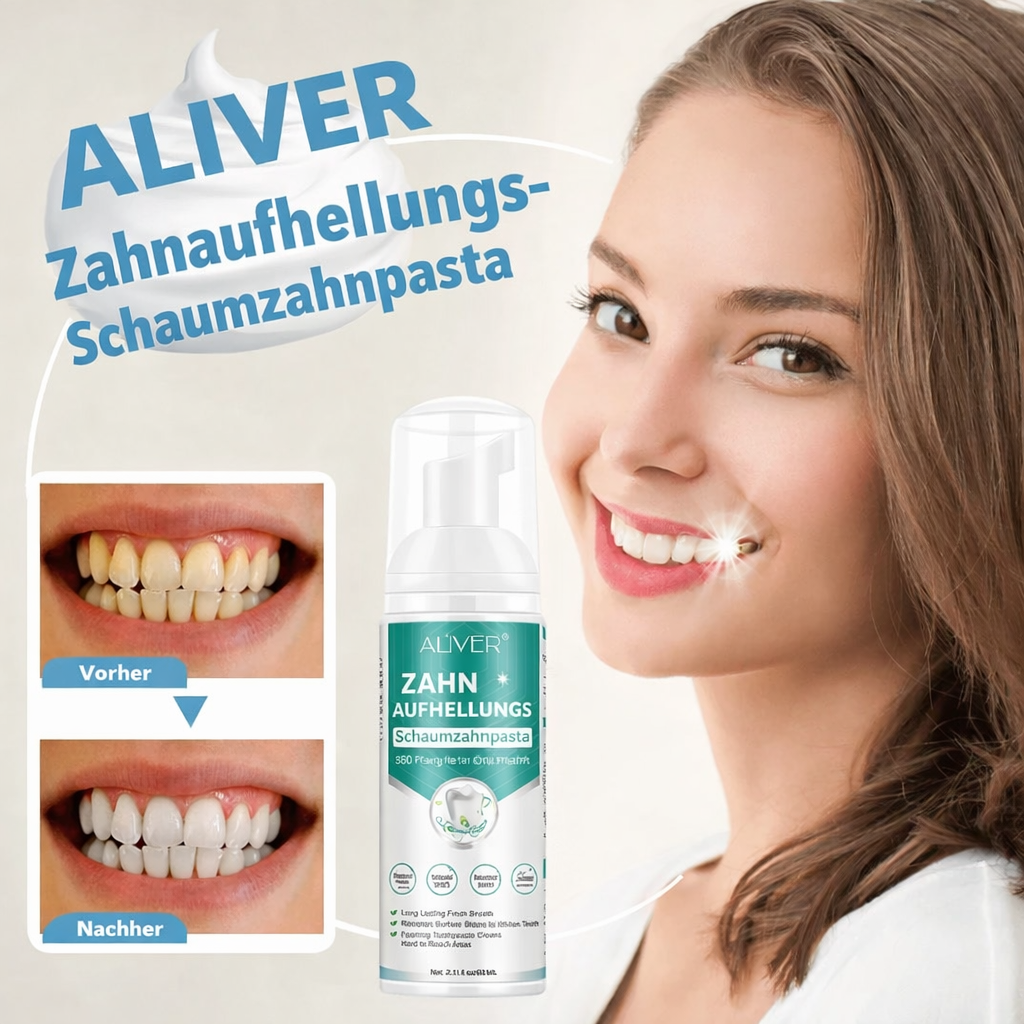 Teeth Whitening Foam Toothpaste – Gentle Stain Removal for Brighter Teeth
