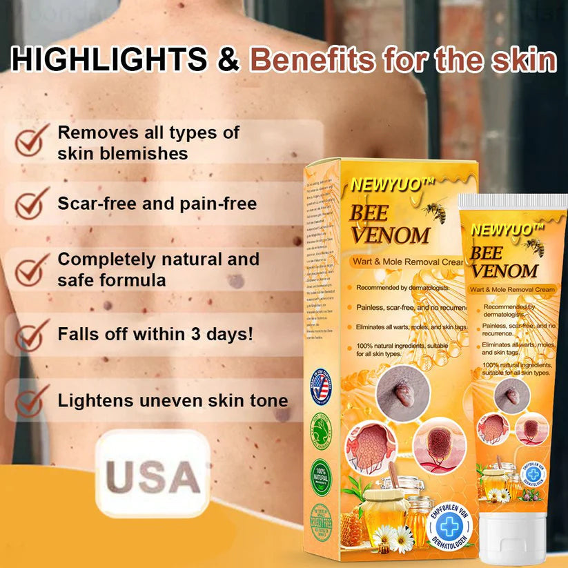 Bee Venom Skin Tag Removal Treatment – Natural Wart & Mole Remover