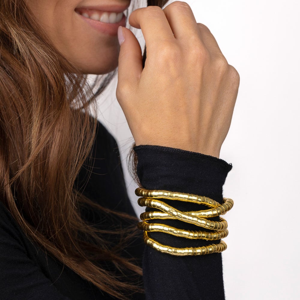 Flexible Snake Chain Necklace – Transformable Choker, Bracelet & Hair Accessory