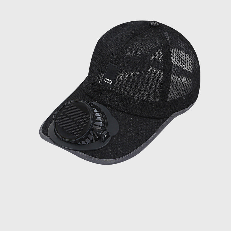 Solar Fan Hat with UPF50+ UV Protection & Rechargeable Battery