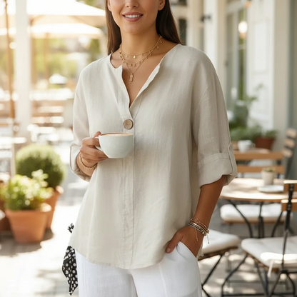 Women’s Relaxed Button-Detail Blouse