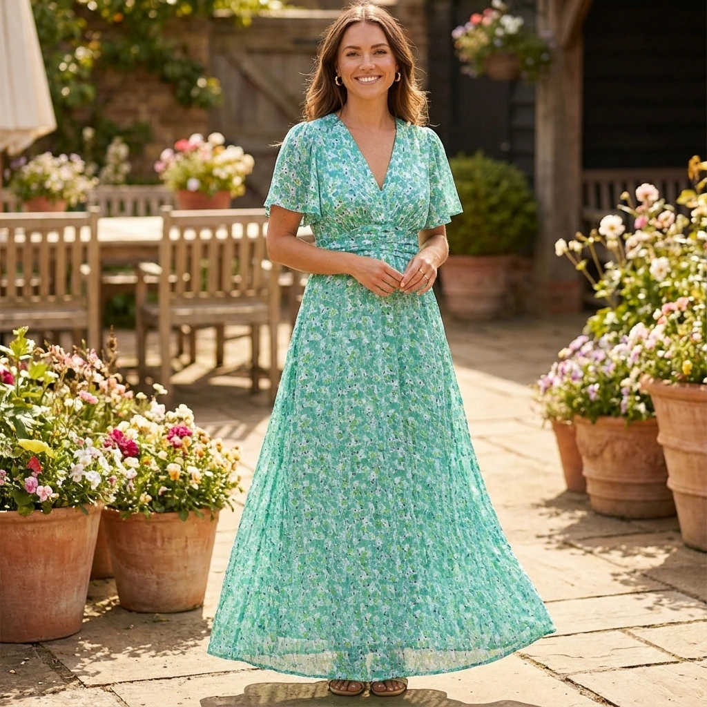 Floral Wrap Maxi Dress