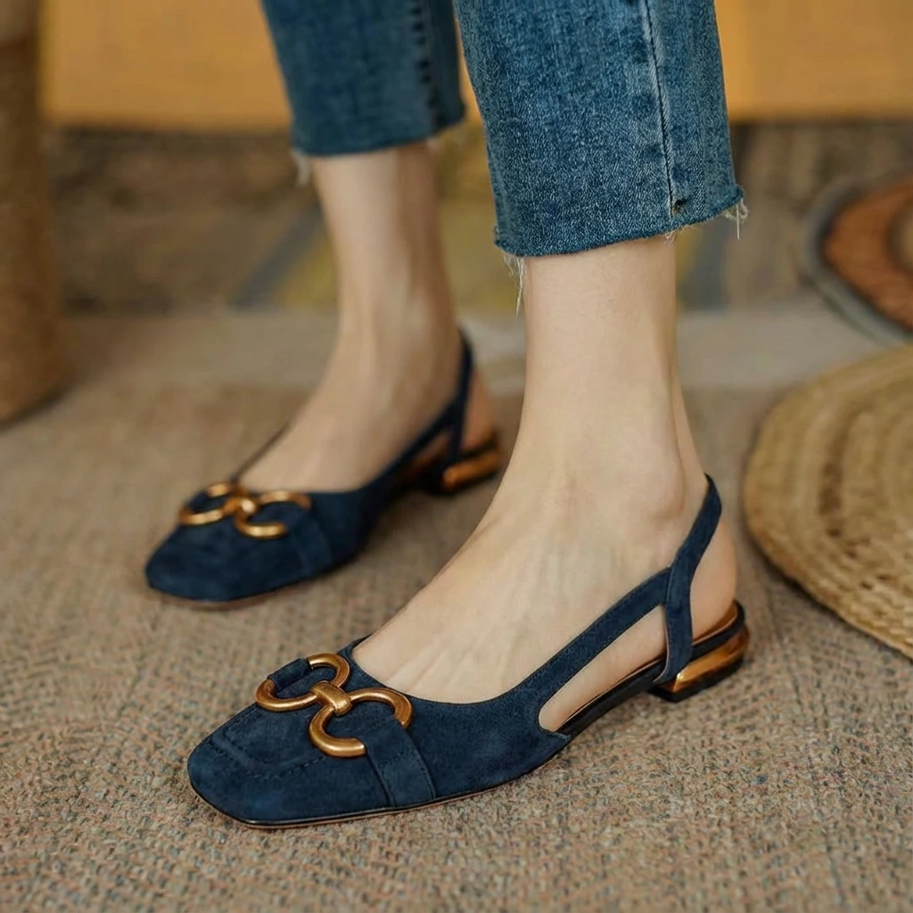 Orthopedic Slingback Buckle Loafers
