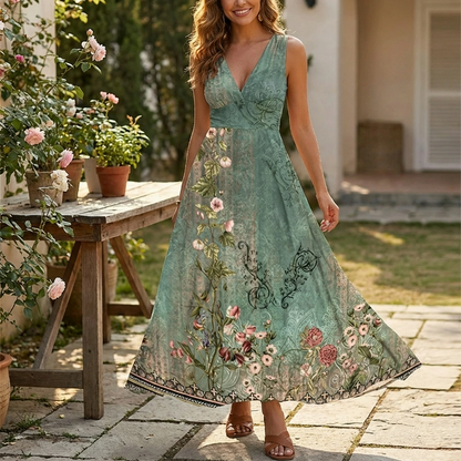 Elegant Floral Maxi Dress