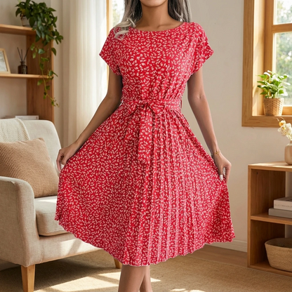 Spring Floral Midi Dress