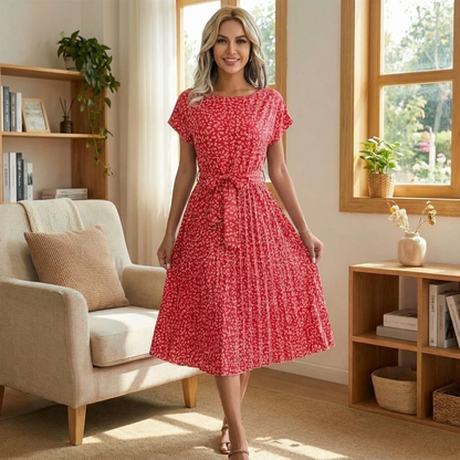 Spring Floral Midi Dress