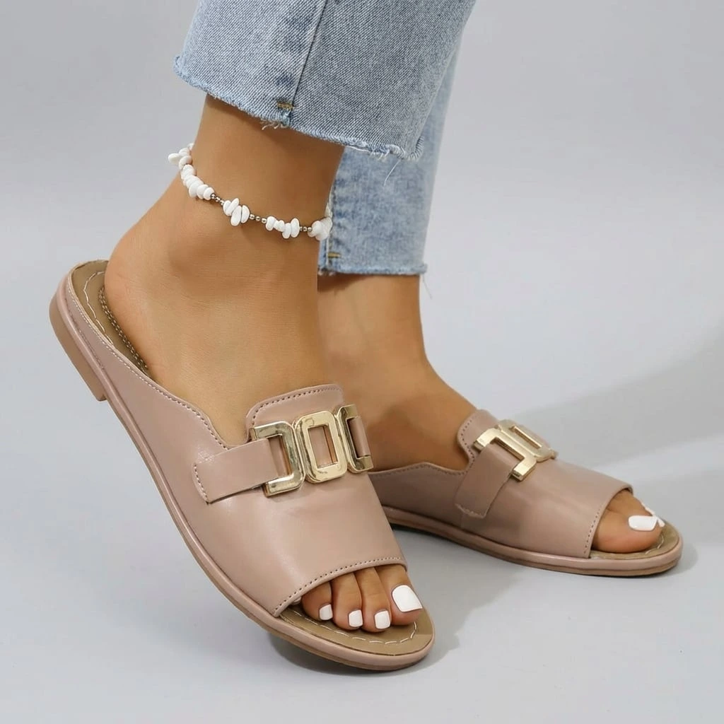 Women’s Orthopedic Flat Sandals with Buckle