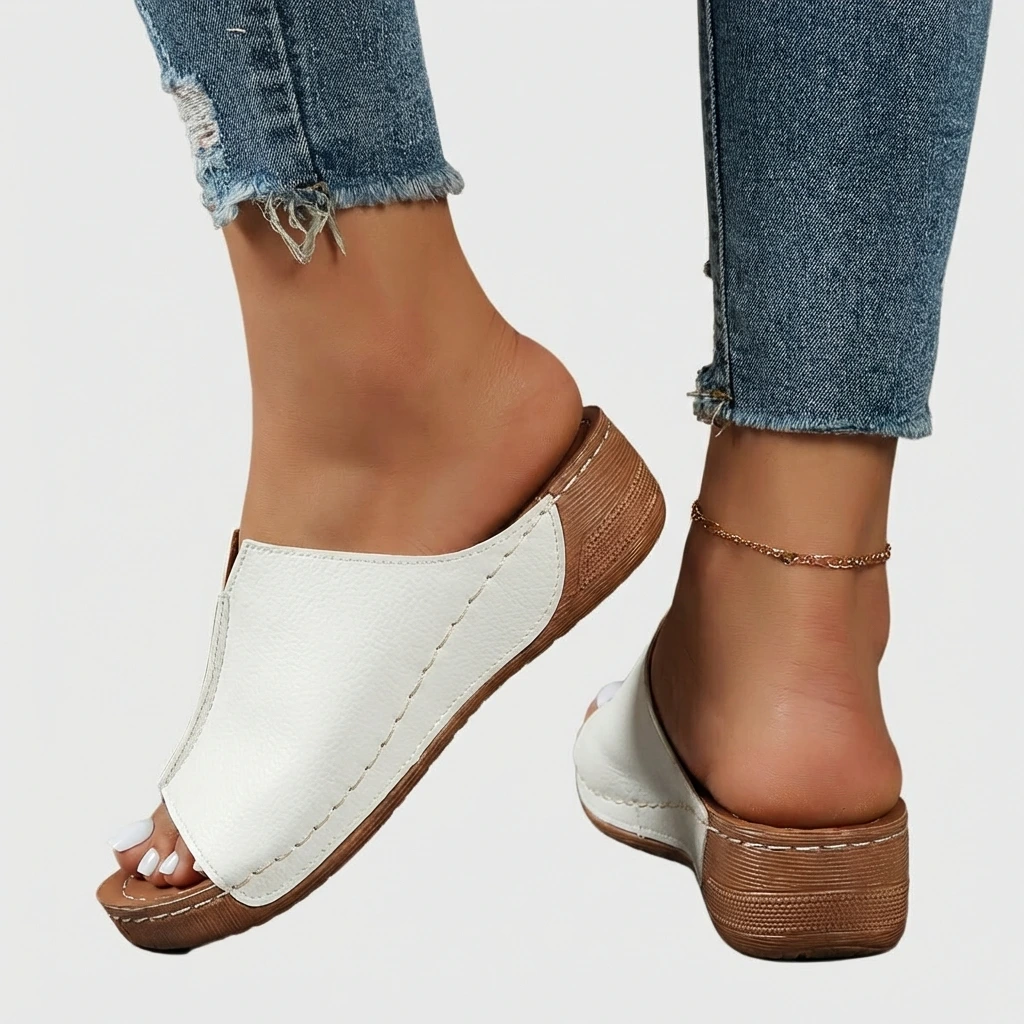Women’s Open Toe Wedge Sandals Slip On