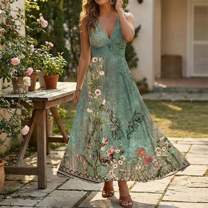 Elegant Floral Maxi Dress