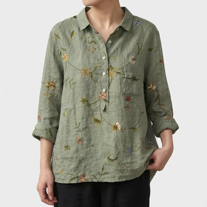 Botanical Relaxed Buttoned Shirt
