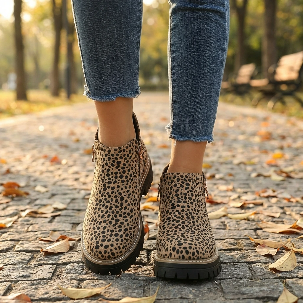 Women’s Orthopedic Ankle Boots with Easy-Zip Support