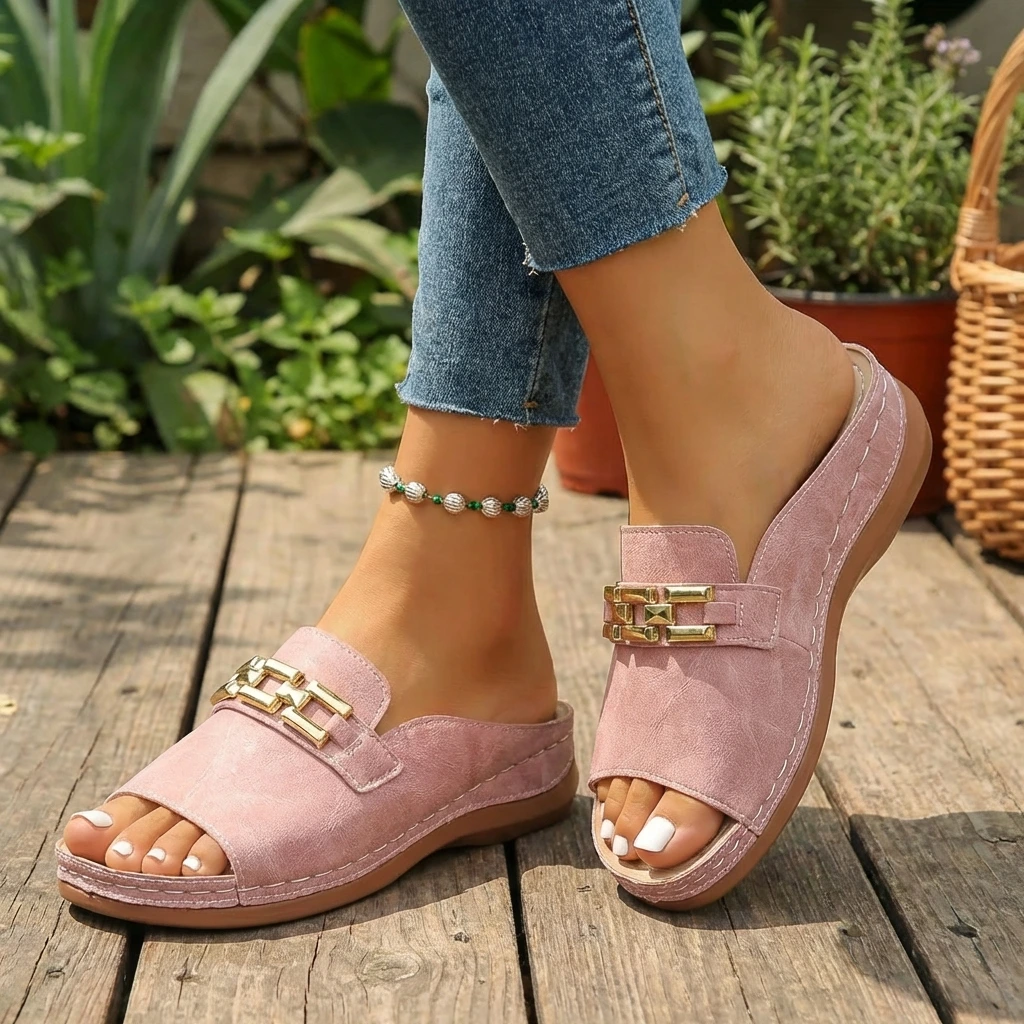 Romie | Women’s Comfortable Slip-On Wedge Sandals