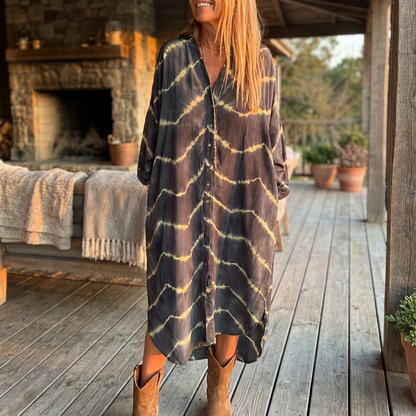 Spring Tie-Dye Midi Dress