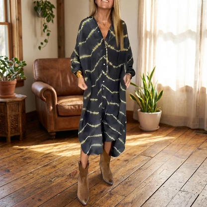 Spring Tie-Dye Midi Dress