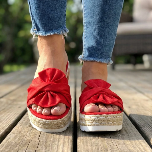 Maribel | Women’s Orthopedic Bow Platform Slides