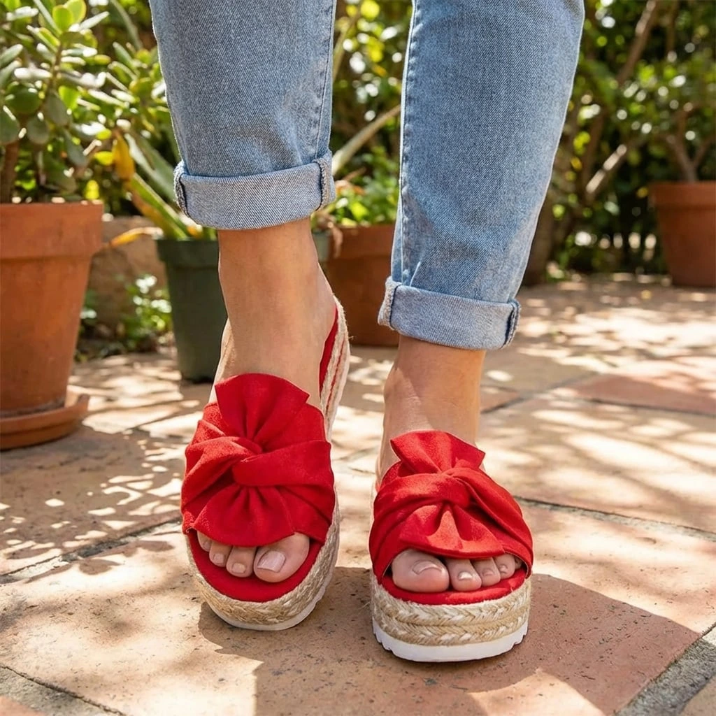 Maribel | Women’s Orthopedic Bow Platform Slides