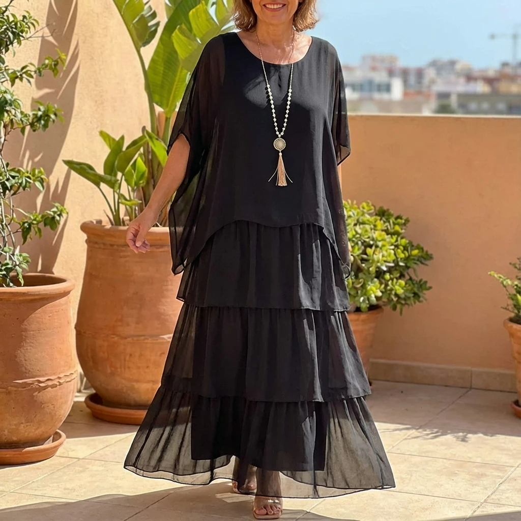 Women's Spring Layered Maxi Dress