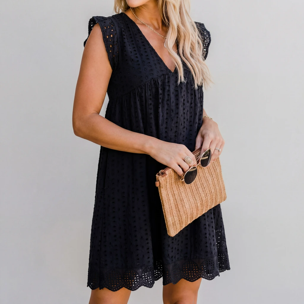 Women’s V-Neck Sleeveless Mini Dress