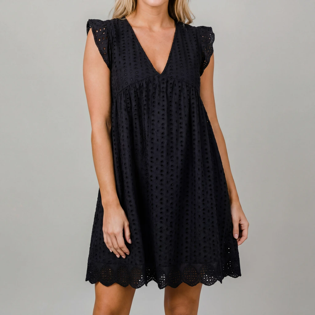 Women’s V-Neck Sleeveless Mini Dress