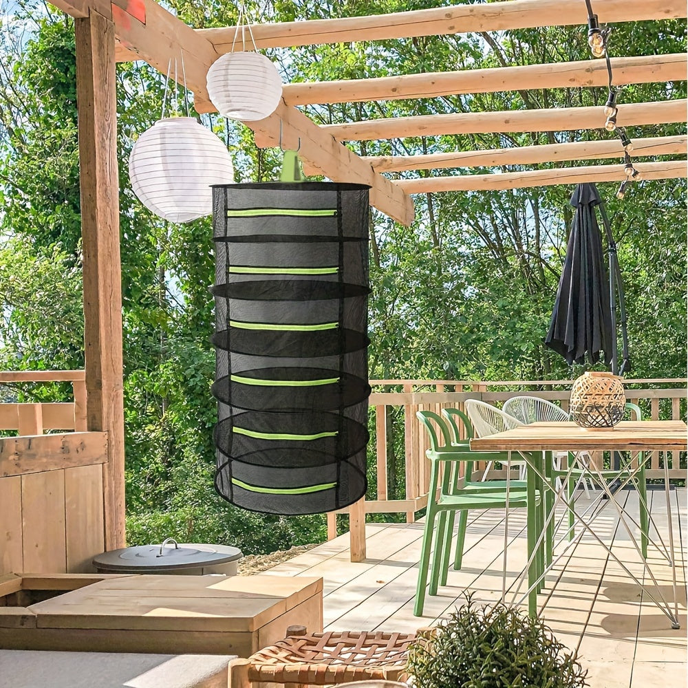 Hanging Herb Drying Rack with Mesh Layers for Herbs & Flowers
