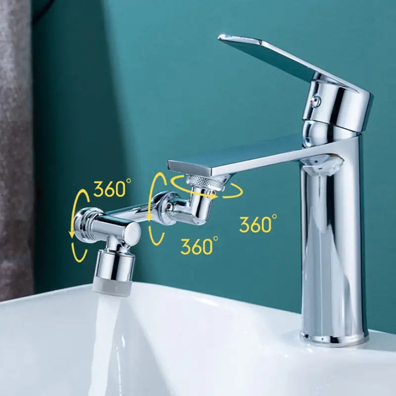 1080° Rotating Faucet Extender with 4-Layer Filter & Dual Spray Modes