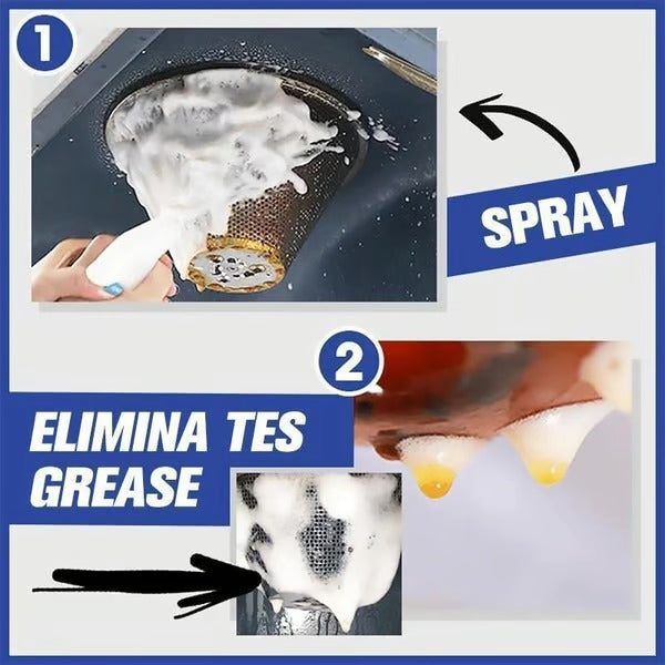 No-Rinse Cleaning Foam Spray for Kitchen Grease and Stubborn Stains