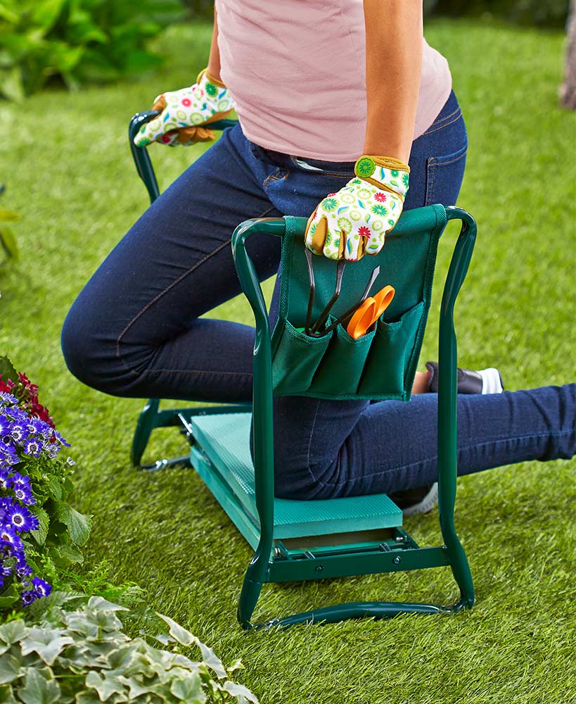Foldable Garden Kneeler and Bench with Side Pockets
