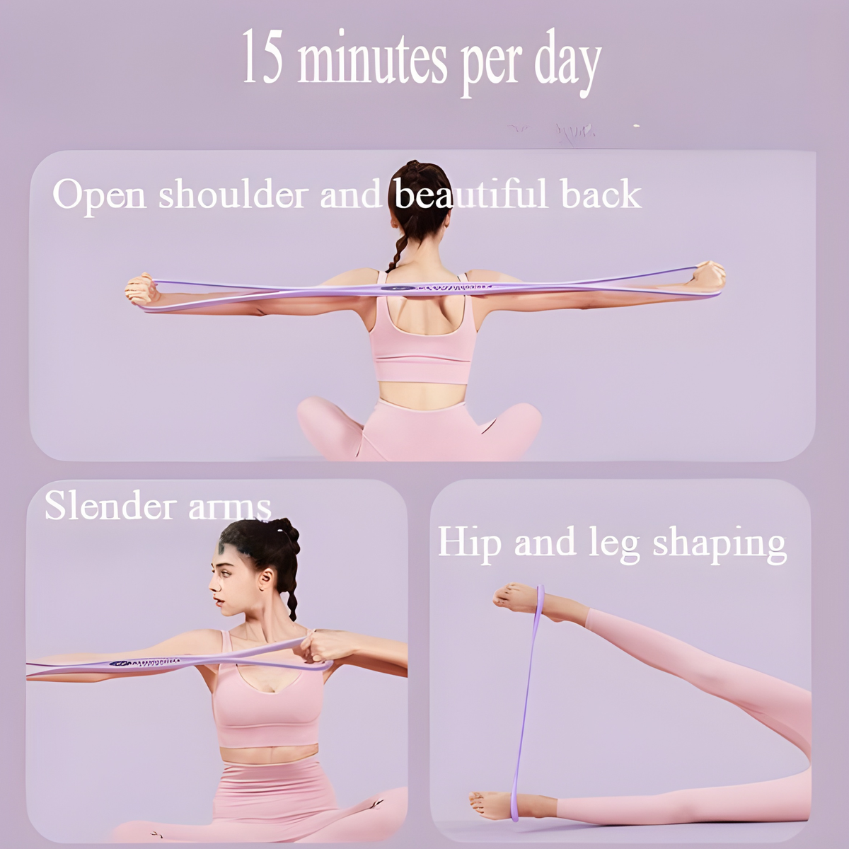 Silicone Double Loop Resistance Band for Upper Body Training