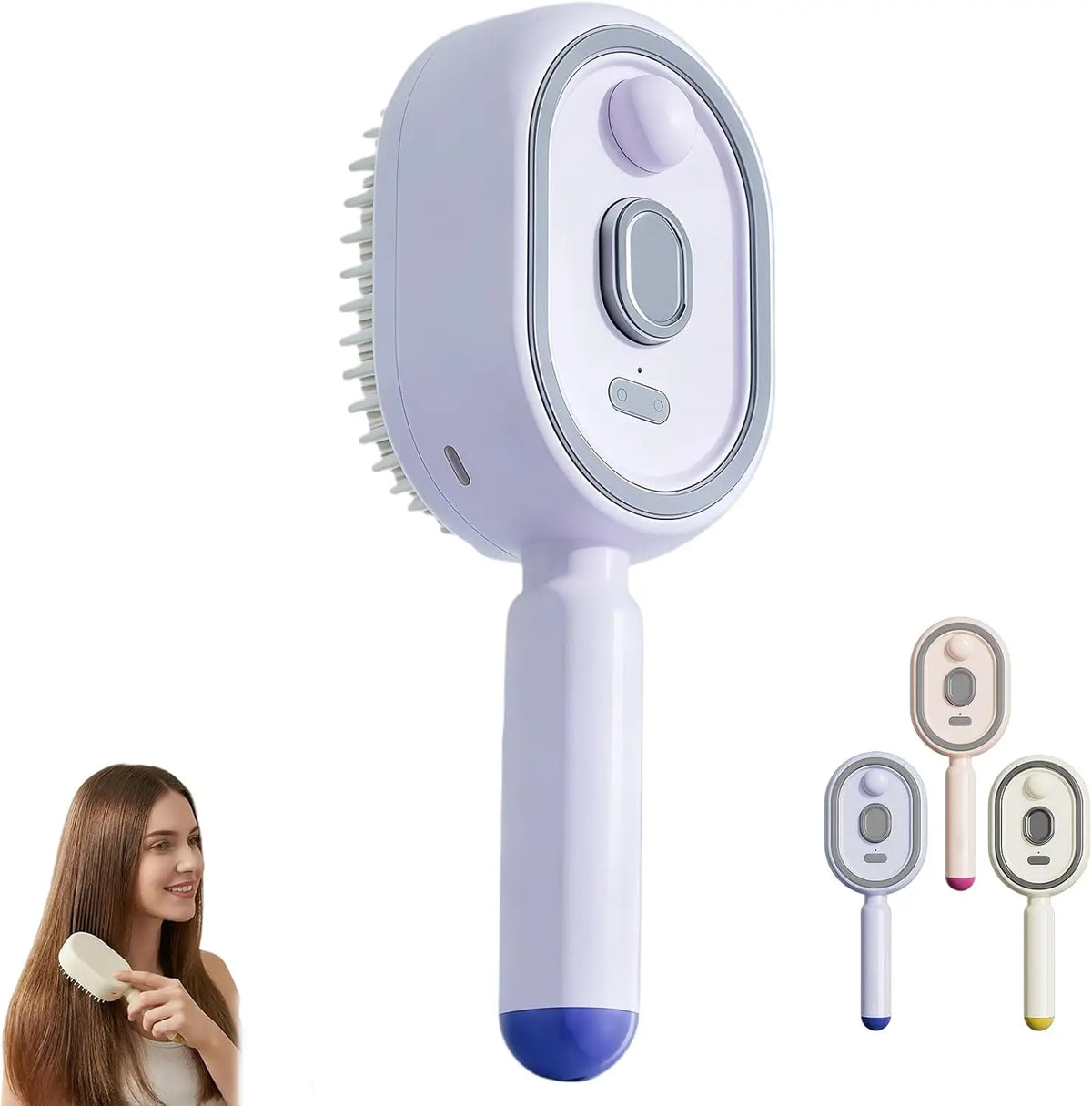 Electric Detangling Brush with Spray Function for All Hair Types