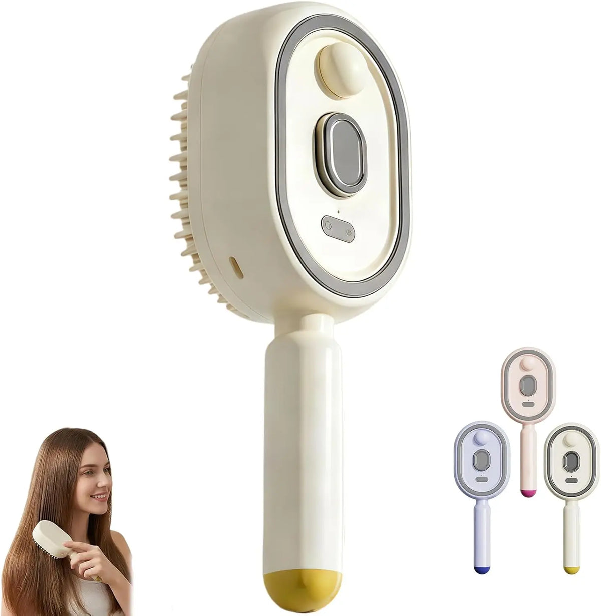 Electric Detangling Brush with Spray Function for All Hair Types