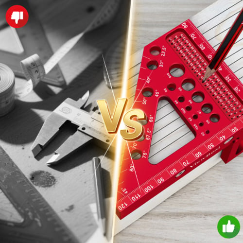 Multi-Angle Measuring & Scribing Tool with Laser-Engraved Scales