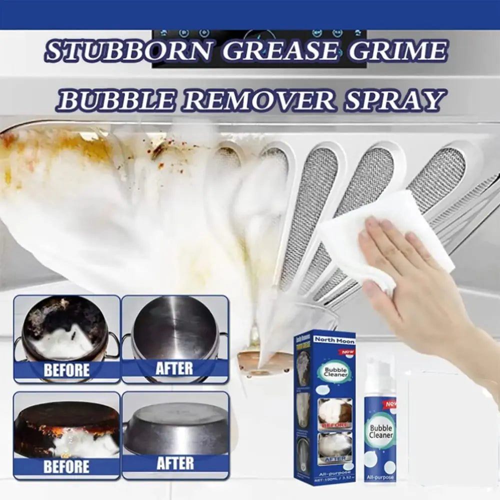 Foam Grease Cleaner Spray for Kitchen & Bathroom Surfaces