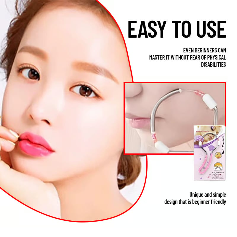 Manual Facial Hair Remover with Double Spring for Smooth Skin