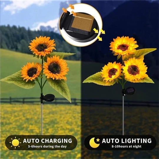 GardenRadiance – Solar Sunflower Lights that Transform Your Garden into Magical Light [50% Discount]