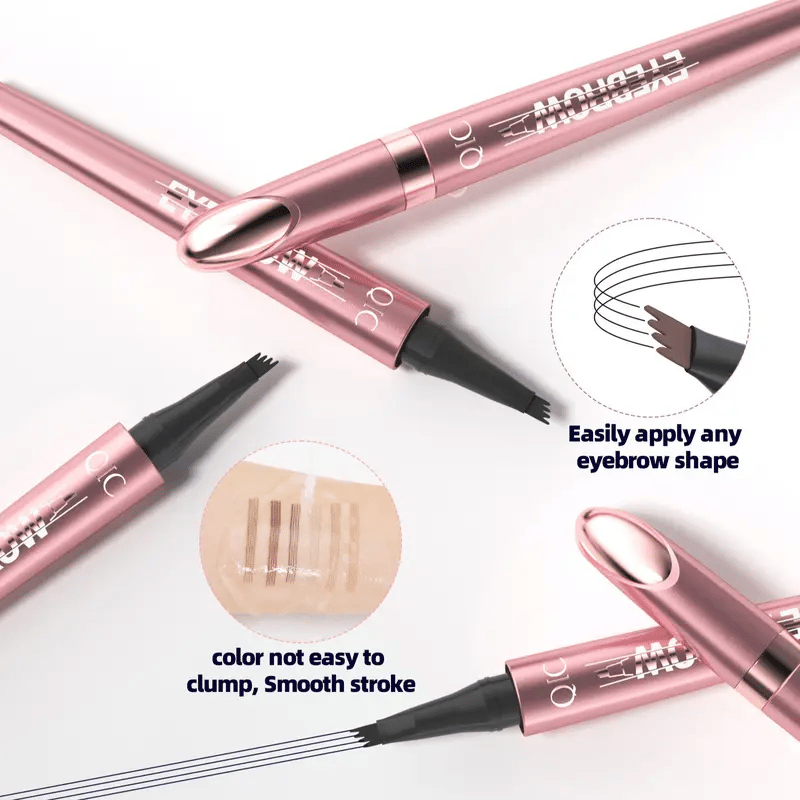Waterproof Micro Fork Eyebrow Pencil with 4-Point Tip
