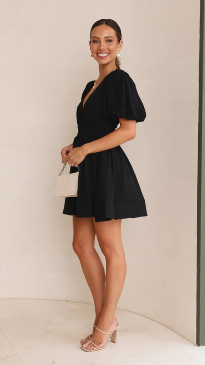 Spring Pleated Mini Dress