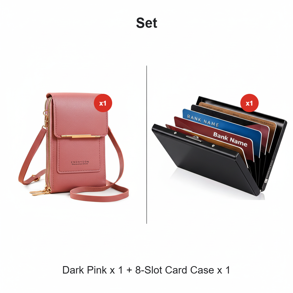 Women's Touchscreen Phone Messenger Bag – Compact Crossbody Shoulder Purse