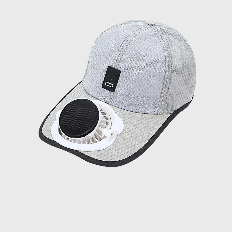 Solar Fan Hat with UPF50+ UV Protection & Rechargeable Battery