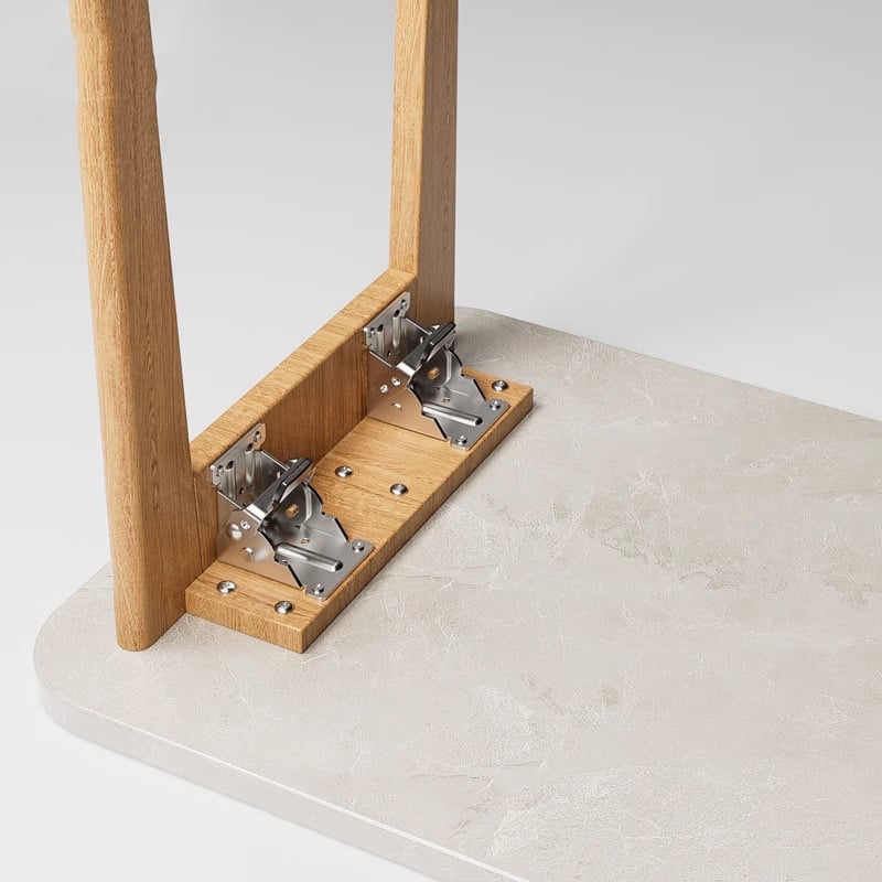 Foldable Steel Corner Brackets with Self-Locking 90° Mechanism (Set of 2)