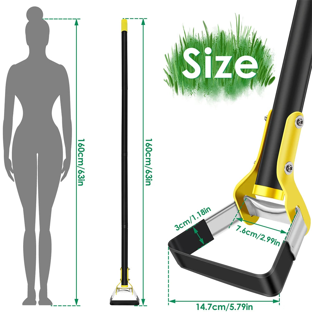 Ergonomic Stand-Up Weed Removal Hoe with Long Handle – Stainless Steel
